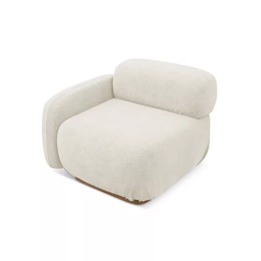 Ailani fotel modul 1 karfával bal - 95x95x73 pearl (gyöngy) színben