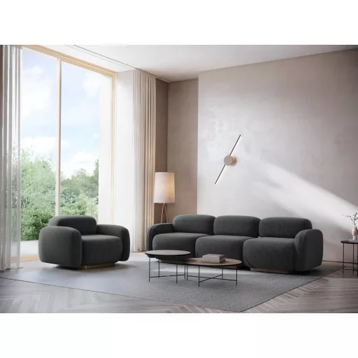  Ailani fotel modul 1 karfával jobb - 95x95x73 acélszürke színben
