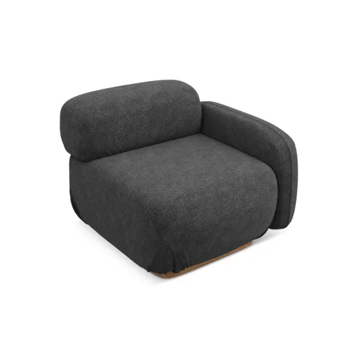  Ailani fotel modul 1 karfával jobb - 95x95x73 acélszürke színben