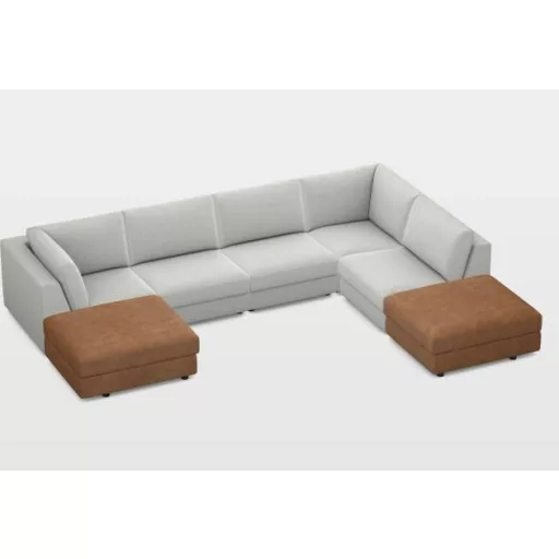Allente U-alakú sarokgarnitúra 194 cm x 388 cm x 282 cm - jobbos
