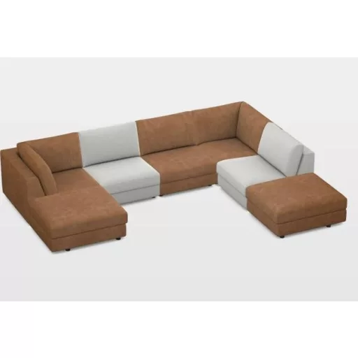 Allente U-alakú sarokgarnitúra 194 cm x 388 cm x 282 cm - jobbos