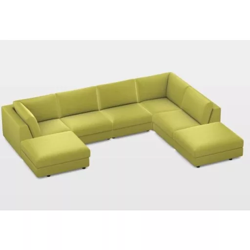 Allente U-alakú sarokgarnitúra 194 cm x 388 cm x 282 cm - jobbos