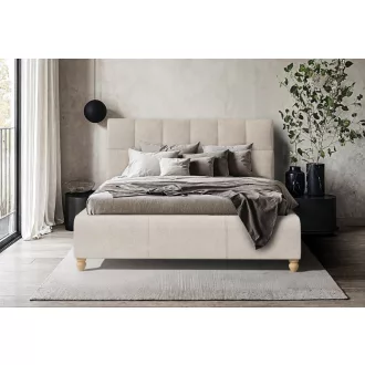   Aston kárpitozott ágyneműtartós ágy oldalról nyíló gázrugós ágyráccsal - 106 cm magas fejvéggel - 160 X 200 fekvőfelület - Aragon03