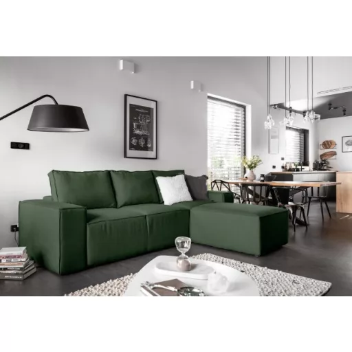 Sila ágyazható dán design sarokkanapé - jobbos