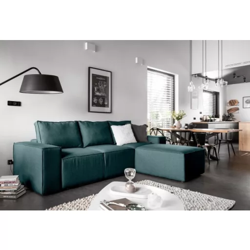 Sila ágyazható dán design sarokkanapé - jobbos