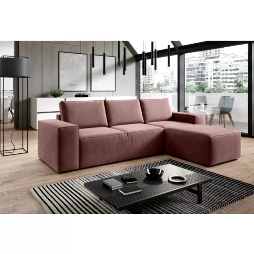 Sila ágyazható dán design sarokkanapé - jobbos