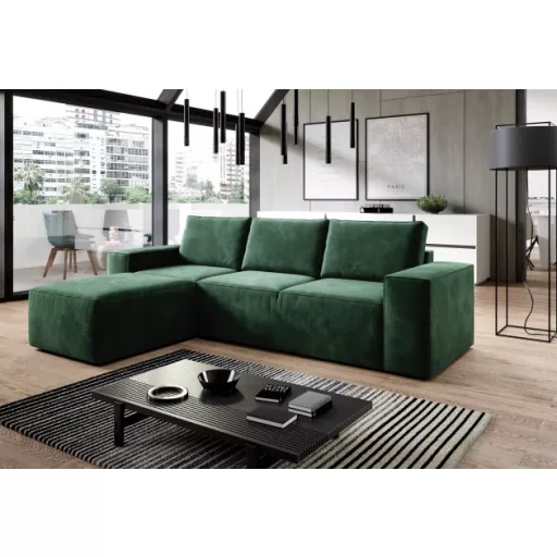 Sila ágyazható dán design sarokkanapé - balos
