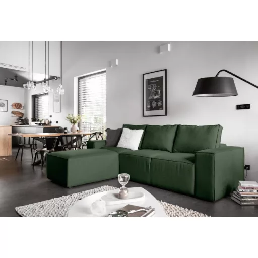 Sila ágyazható dán design sarokkanapé - balos