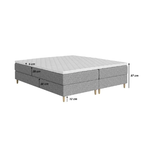 Fejtámla nélküli alacsony boxspring ágy 180 X 200