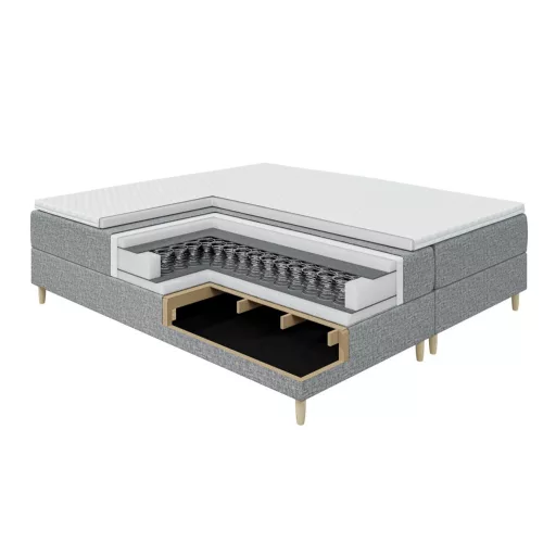 Fejtámla nélküli alacsony boxspring ágy 180 X 200