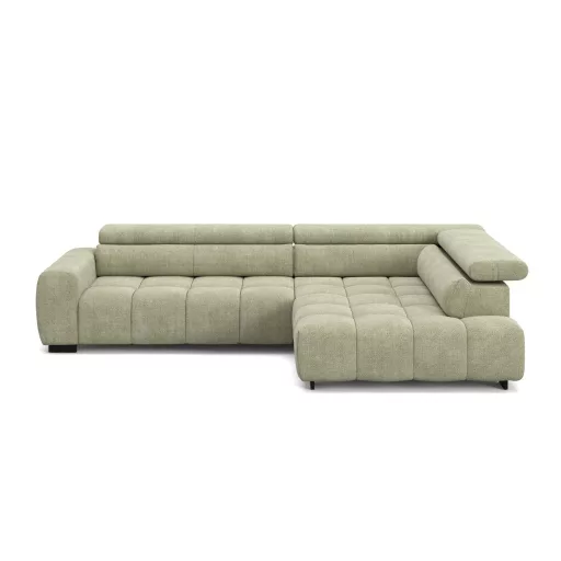 Alberta L-alakú sarokkanapé - jobbos - zárt - 306 cm X 228 cm - elektromosan mélyíthető ülőfelülettel