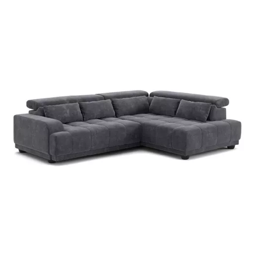 Jade L-alakú sarokkanapé - jobbos - nyitott - 270 cm X 203 cm - elektromosan mélyíthető ülőfelülettel 