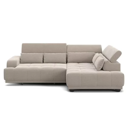 Jade L-alakú sarokkanapé - jobbos - nyitott - 270 cm X 203 cm - elektromosan mélyíthető ülőfelülettel 