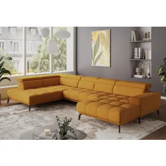   Jomba U-alakú sarokkanapé - balos - 226 cm X 400 cm X 185 cm - elektromosan mélyíthető ülőfelülettel