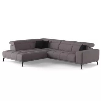   Jomba L-alakú sarokkanapé - balos - zárt - 308 cm X 226 cm - elektromosan mélyíthető ülőfelülettel 