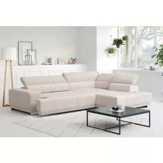   Polar L-alakú sarokkanapé - jobbos - zárt - 313 cm X 226 cm - elektromosan mélyíthető ülőfelülettel 