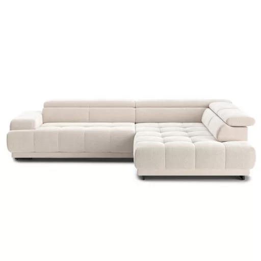 Polar L-alakú sarokkanapé - jobbos - zárt - 313 cm X 226 cm - elektromosan mélyíthető ülőfelülettel 