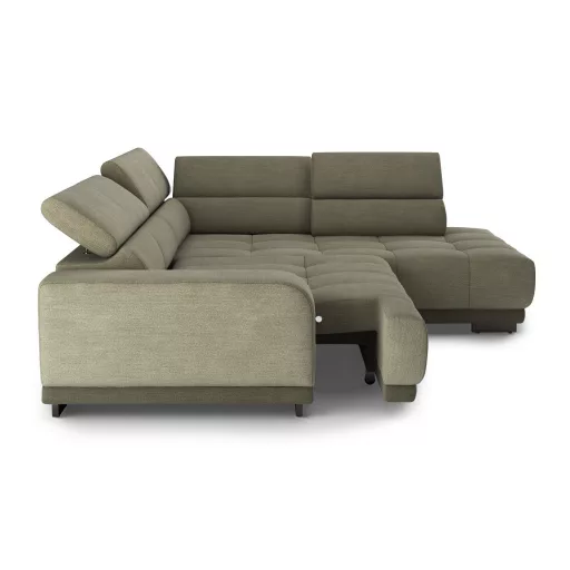 Polar L-alakú sarokkanapé - jobbos - zárt - 313 cm X 226 cm - elektromosan mélyíthető ülőfelülettel 