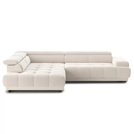 Polar L-alakú sarokkanapé  - balos - zárt - 313 cm X 226 cm - elektromosan mélyíthető ülőfelülettel 