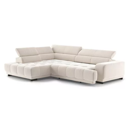 Polar L-alakú sarokkanapé  - balos - zárt - 313 cm X 226 cm - elektromosan mélyíthető ülőfelülettel 
