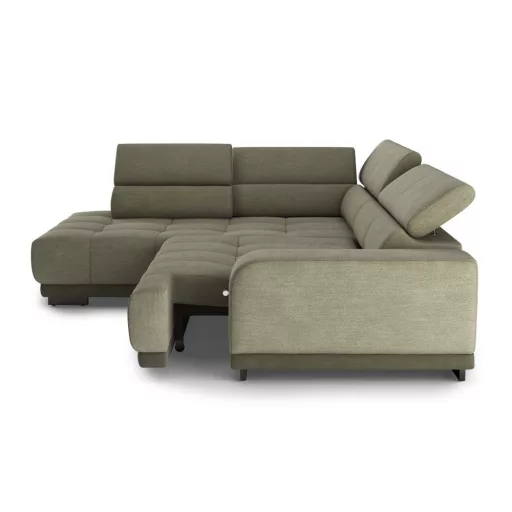 Polar L-alakú sarokkanapé  - balos - zárt - 313 cm X 226 cm - elektromosan mélyíthető ülőfelülettel 