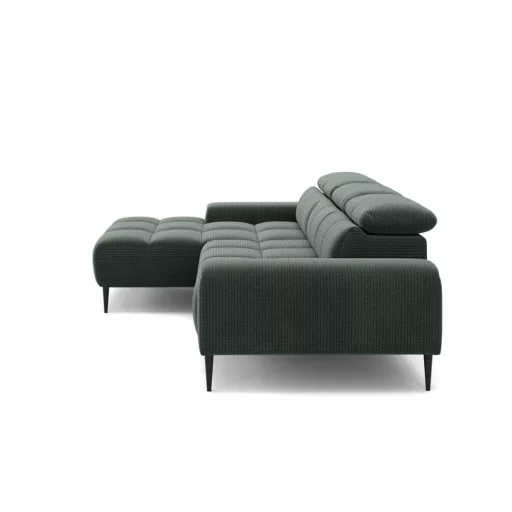 Theo L-alakú sarokkanapé  - balos - nyitott - 290 cm X 182 cm - elektromosan mélyíthető ülőfelülettel 