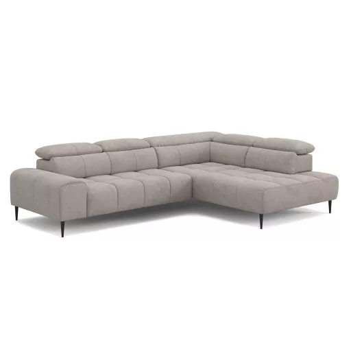 Theo L-alakú sarokkanapé - jobbos - zárt - 308 cm X 222 cm - elektromosan mélyíthető ülőfelülettel