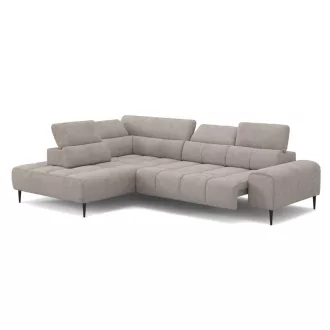   Theo L-alakú sarokkanapé - balos - zárt - 308 cm X 222 cm - elektromosan mélyíthető ülőfelülettel 