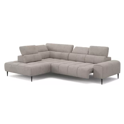 Theo L-alakú sarokkanapé - balos - zárt - 308 cm X 222 cm - elektromosan mélyíthető ülőfelülettel 