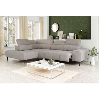   Theo L-alakú sarokkanapé - balos - zárt - 308 cm X 222 cm - elektromosan mélyíthető ülőfelülettel 