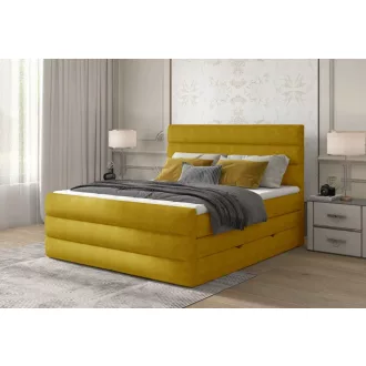   Cade ágyneműtartós boxspring ágy 140 X 200 - hideghab topper