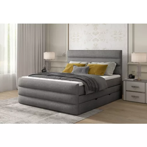 Cade ágyneműtartós boxspring ágy 140 X 200 - hideghab topper