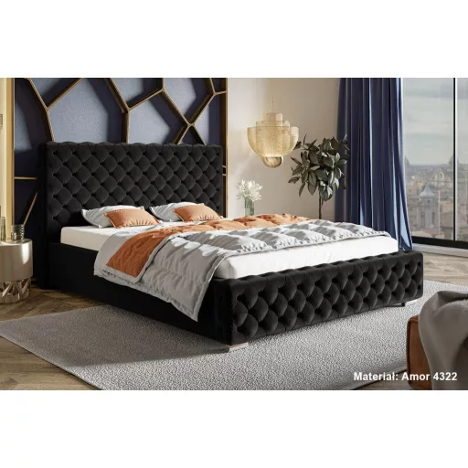 Chesterfield ágykeret 140 X 200 fekvőfelület, ágyráccsal és ágyneműtartóval