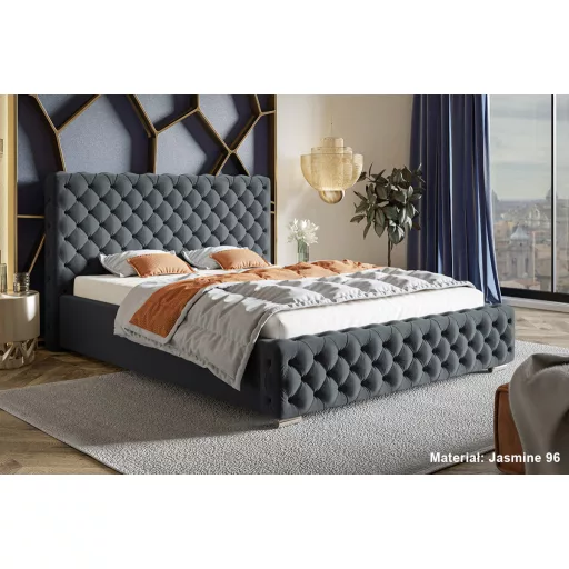 Chesterfield ágykeret 140 X 200 fekvőfelület, ágyráccsal és ágyneműtartóval