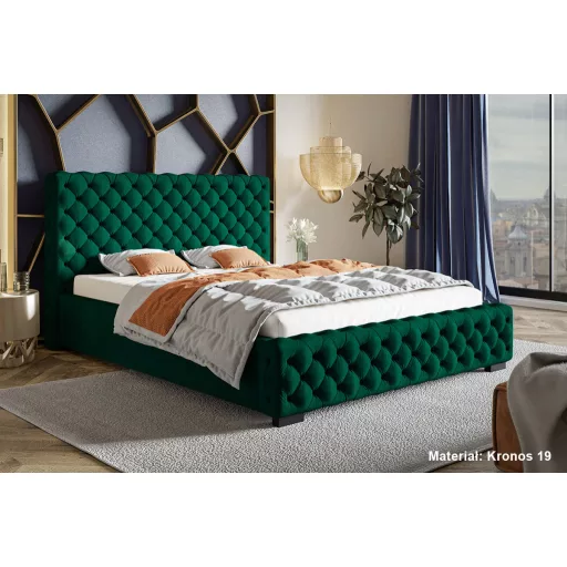Chesterfield ágykeret 140 X 200 fekvőfelület, ágyráccsal és ágyneműtartóval