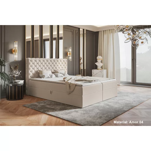 Chesterfield ágy ágyneműtartóval 140 X 200
