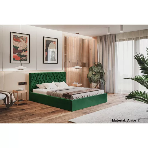 Chevron ágykeret (keskeny) 120 X 200 fekvőfelület, ágyráccsal és ágyneműtartóval