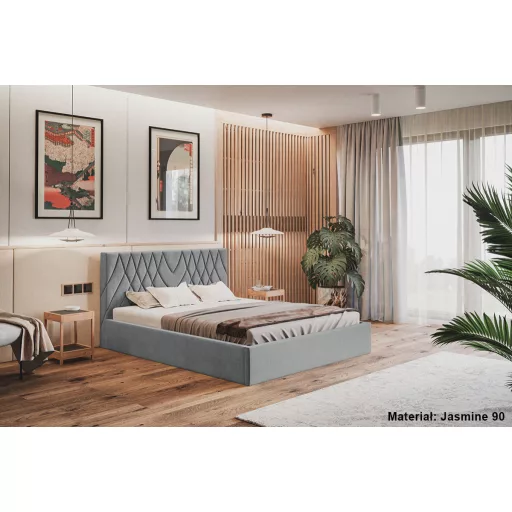 Chevron ágykeret (keskeny) 120 X 200 fekvőfelület, ágyráccsal és ágyneműtartóval