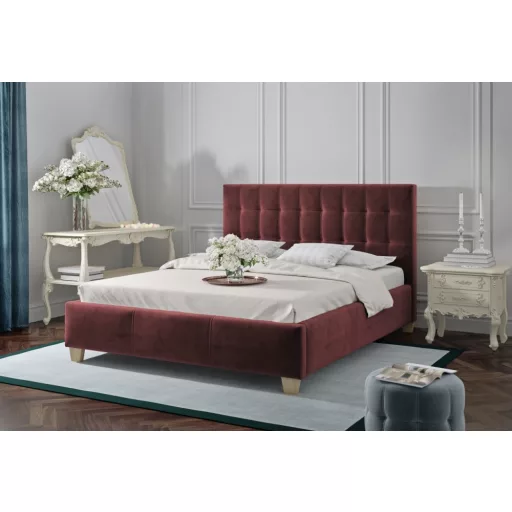 Dolores kárpitozott ágy - 106 cm magas fejvéggel - 90 X 200 fekvőfelület