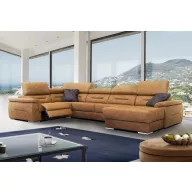   Domino U-alakú elektromos relax sarokgarnitúra - 220 cm X 375 cm X 170 cm - jobbos