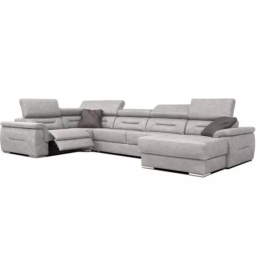 Domino U-alakú elektromos relax sarokgarnitúra - 220 cm X 375 cm X 170 cm - jobbos