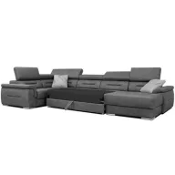   Domino U-alakú ágyazható, ágyneműtartós elektromos relax sarokgarnitúra - 220 cm X 375 cm X 170 cm - jobbos