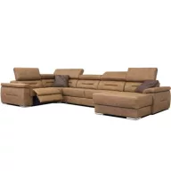   Domino U-alakú ágyazható, ágyneműtartós elektromos relax sarokgarnitúra - 220 cm X 375 cm X 170 cm - jobbos