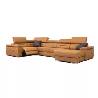   Domino U-alakú ágyazható, ágyneműtartós elektromos relax sarokgarnitúra - 220 cm X 375 cm X 170 cm - jobbos