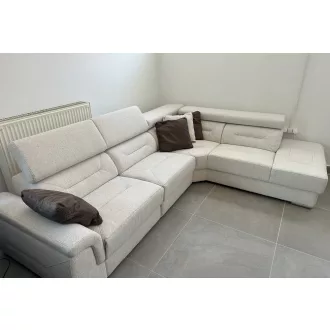   Domino dupla relax motoros sarokgarnitúra 297 cm X 235 cm - jobbos - AquaClean Alpine22 -kiállítási