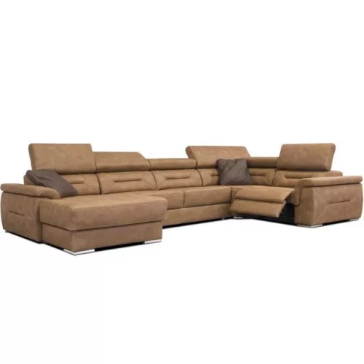 Domino U-alakú elektromos relax sarokgarnitúra - 170 cm X 375 X 220 cm - balos