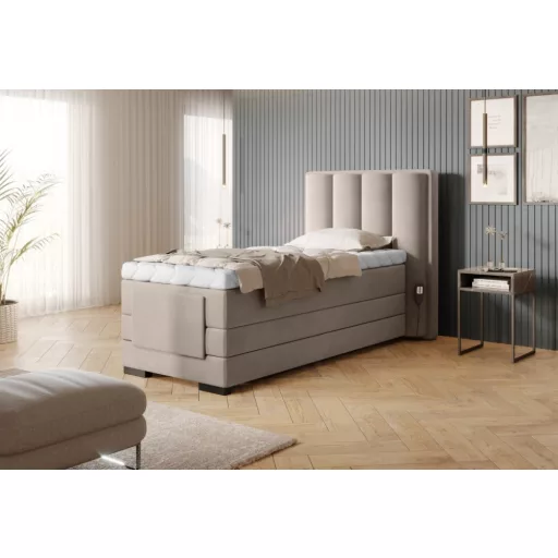 Eros motoros boxspring ágy 90 X 200  hideghab topper