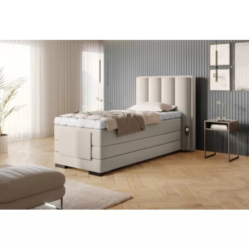 Eros motoros boxspring ágy 90 X 200  hideghab topper