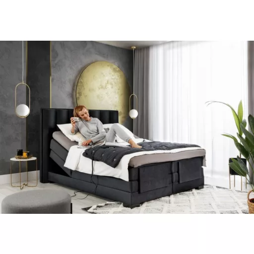 Eros motoros boxspring ágy 180 X 200  hideghab topper