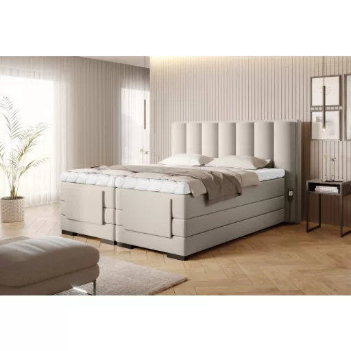 Eros motoros boxspring ágy 180 X 200  hideghab topper